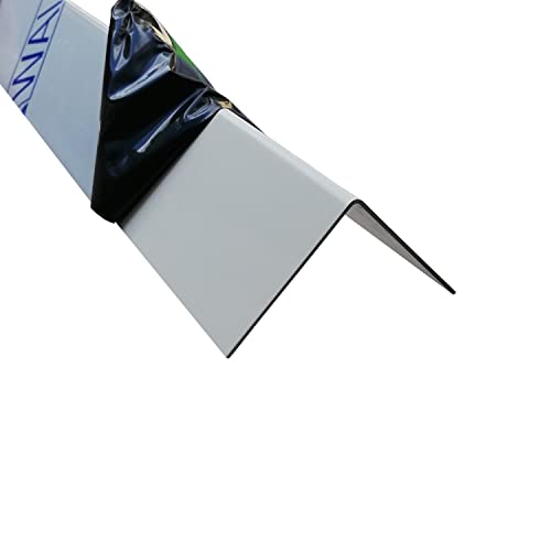gastro-blechdesign | Aluwinkelweiss Ral9016 Alu Kantenschutz weiss, aussen lackiert Verkehrsweiß 1,5mm stark (Länge: 2000 mm, Schenkel: 35x35 mm) Winkelprofil weiß von gastro-blechdesign