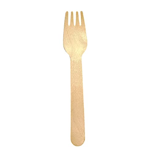 100 Bio Holzgabeln von Gastro