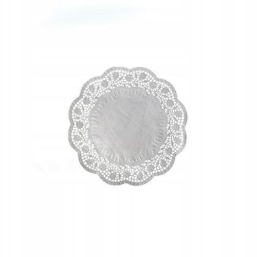 gastro 500 Stück Deko Tortenspitzen Rund Weiß Papier Durchmesser: 10 cm von gastro
