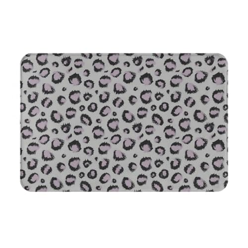 gawuoab Cheeeetah Silber Animal Print, 24"x16" rutschfeste waschbare Fußmatte für den Innenbereich, Fußmatte für die Vordertür, Badezimmerteppiche von gawuoab