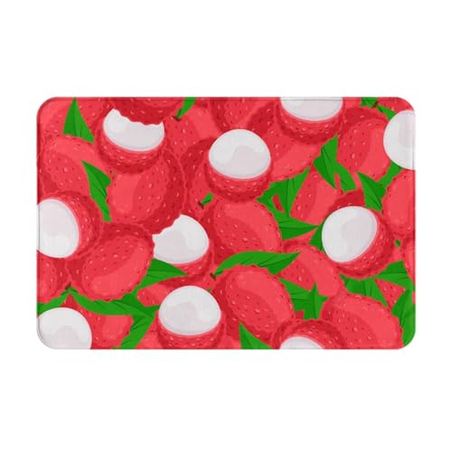 gawuoab Fruit of Lychee Muster, 24"x16" rutschfeste waschbare Fußmatte für den Innenbereich, Fußmatte für die Vordertür, Badezimmerteppiche von gawuoab