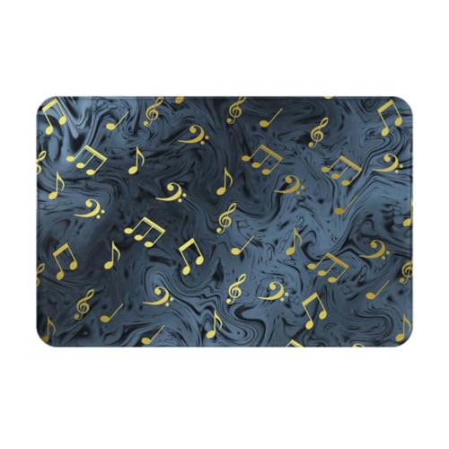 gawuoab Metal Music Musical Sign, 24"x16" rutschfeste waschbare Fußmatte für den Innenbereich, Fußmatte für die Vordertür, Badezimmerteppiche von gawuoab