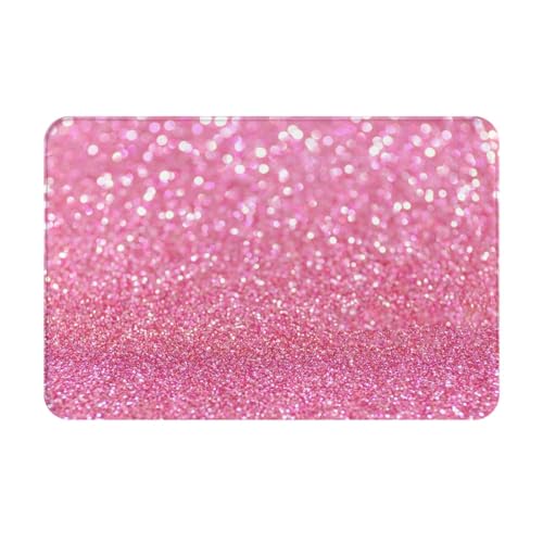 gawuoab Pink Glitter (2), 24"x16" rutschfeste waschbare Fußmatte für den Innenbereich, Fußmatte für die Vordertür, Badezimmerteppiche von gawuoab