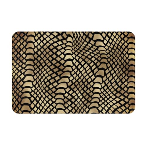 gawuoab Safari African Black Gold Python Animal Skin Sepia, 24"x16" rutschfeste, waschbare Fußmatte für den Innenbereich, Fußmatte für die Vordertür, Badezimmerteppiche von gawuoab