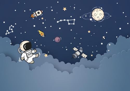 Fototapete 3d Effekt Tapete Cartoon Kinder Universum Sternenhimmel Wolken Sterne Planeten 350x250cm Wandbilder Vliestapete Seiden Wand Deko Wohnzimmer/Schlafzimmer Fototapete 3d Effekt Tapete Cartoon Kinder Universum Sternenhimmel Wolken Sterne Planeten 350x250cm Wandbilder Vliestapete Seiden Wand Deko Wohnzimmer/Schlafzimmer von gdkldfg