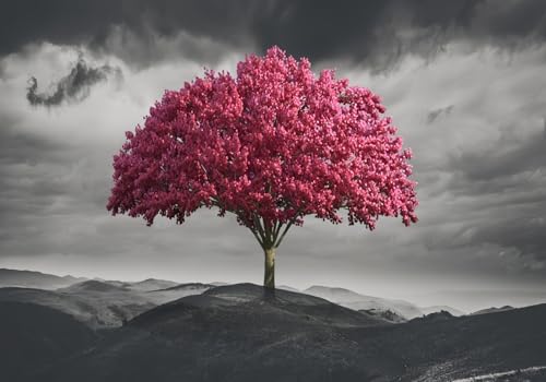 Fototapete 3d Effekt Tapete Himmel Berge Großer Baum Zen-Inspiriert Natur Rot 200x140cm Wandbilder Vliestapete Seiden Wand Deko Wohnzimmer/Schlafzimmer Fototapete 3d Effekt Tapete Himmel Berge Großer Baum Zen-Inspiriert Natur Rot 200x140cm Wandbilder Vliestapete Seiden Wand Deko Wohnzimmer/Schlafzimmer von gdkldfg