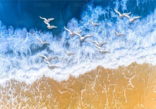 Fototapete 3d Effekt Tapete Meer Strand Vogel Natur 200x140cm Wandbilder Vliestapete Seiden Wand Deko Wohnzimmer/Schlafzimmer Fototapete 3d Effekt Tapete Meer Strand Vogel Natur 200x140cm Wandbilder Vliestapete Seiden Wand Deko Wohnzimmer/Schlafzimmer von gdkldfg
