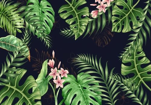 Fototapete 3d Effekt Tapete Tropische Blätter Pflanzen Blumen Natur Grün 400x280cm Wandbilder Vliestapete Seiden Wand Deko Wohnzimmer/Schlafzimmer Fototapete 3d Effekt Tapete Tropische Blätter Pflanzen Blumen Natur Grün 400x280cm Wandbilder Vliestapete Seiden Wand Deko Wohnzimmer/Schlafzimmer von gdkldfg