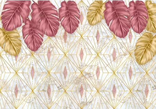 Fototapete 3d Effekt Tapete Tropische Pflanzen Geometrisch Streifen Marmor Modern Kunst 300x210cm Wandbilder Vliestapete Seiden Wand Deko Wohnzimmer/Schlafzimmer Fototapete 3d Effekt Tapete Tropische Pflanzen Geometrisch Streifen Marmor Modern Kunst 300x210cm Wandbilder Vliestapete Seiden Wand Deko Wohnzimmer/Schlafzimmer von gdkldfg