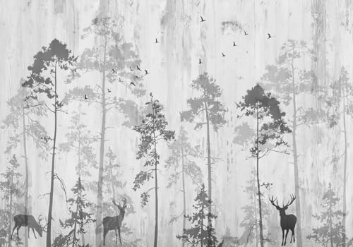 Fototapete 3d Effekt Tapete Wald Tiere Vogel Naturlandschaft Holzbrett Grau 300x210cm Wandbilder Vliestapete Seiden Wand Deko Wohnzimmer/Schlafzimmer Fototapete 3d Effekt Tapete Wald Tiere Vogel Naturlandschaft Holzbrett Grau 300x210cm Wandbilder Vliestapete Seiden Wand Deko Wohnzimmer/Schlafzimmer von gdkldfg