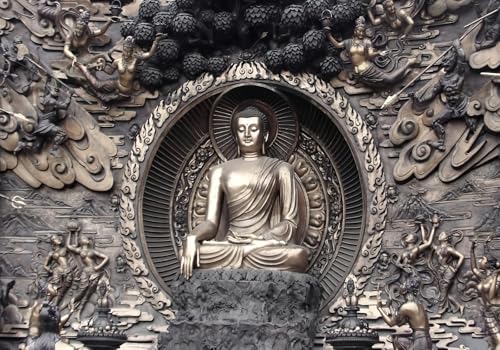 Fototapete 3d Effekt Tapete Zen-Inspiriert Buddha 3D Relief Kunst 300x240cm Wandbilder Vliestapete Seiden Wand Deko Wohnzimmer/Schlafzimmer Fototapete 3d Effekt Tapete Zen-Inspiriert Buddha 3D Relief Kunst 300x240cm Wandbilder Vliestapete Seiden Wand Deko Wohnzimmer/Schlafzimmer von gdkldfg