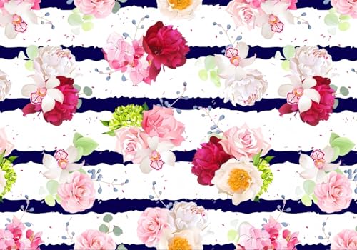 Tapete Deko 300x210cm Rot Blumen Geometrisch Vliestapete,Wanddeko Wohnzimmer/Schlafzimmer,Fototapete 3d Effekt,Wandbilder von gdkldfg