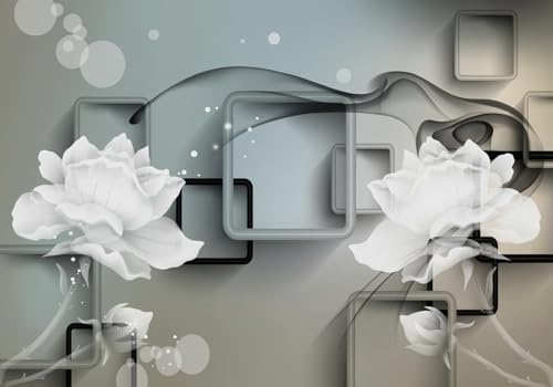 Tapete Deko 400x256cm Blumen Schwarz Weiß Geometrisch Zen Vliestapete,Wanddeko Wohnzimmer/Schlafzimmer,Fototapete 3d Effekt,Wandbilder Tapete Deko 400x256cm Blumen Schwarz Weiß Geometrisch Zen Vliestapete,Wanddeko Wohnzimmer/Schlafzimmer,Fototapete 3d Effekt,Wandbilder von gdkldfg