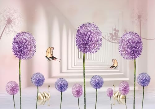 Tapete Deko 400x280cm Lila Löwenzahn Blumen Vliestapete,Wanddeko Wohnzimmer/Schlafzimmer,Fototapete 3d Effekt,Wandbilder Tapete Deko 400x280cm Lila Löwenzahn Blumen Vliestapete,Wanddeko Wohnzimmer/Schlafzimmer,Fototapete 3d Effekt,Wandbilder von gdkldfg