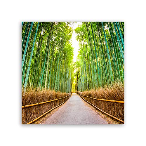 ge Bildet Bild auf Leinwand | Bambus Wald in Kyoto - Japan in 70x70 cm als Wandbild | Wand-deko Dekoration Wohnung modern Bilder | 1095 von ge Bildet