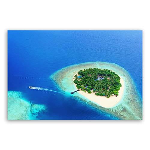 ge Bildet Bild auf Leinwand | Landschaftsbilder - Kleine tropische Insel im Ozean - Malediven R in 30x20 cm als Wandbild | Wand-deko Dekoration Wohnung modern Bilder | 2212 ge Bildet Bild auf Leinwand | Landschaftsbilder - Kleine tropische Insel im Ozean - Malediven R in 30x20 cm als Wandbild | Wand-deko Dekoration Wohnung modern Bilder | 2212 von ge Bildet