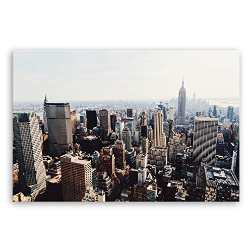 ge Bildet Bild auf Leinwand | New York City Skyline II in 120x80 cm als Wandbild XXL | Wand-deko Dekoration Wohnung modern Bilder | 2260 von ge Bildet