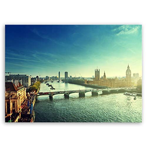 ge Bildet Bild auf Leinwand | Westminster in London - UK in 70x50 cm als Wandbild | Wand-deko Dekoration Wohnung modern Bilder | 1250 von ge Bildet