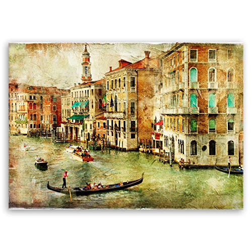 ge Bildet Bild auf Leinwand | amazing Venice - Venedig - natur in 70x50 cm als Wandbild | Wand-deko Dekoration Wohnung modern Bilder | 1092 von ge Bildet