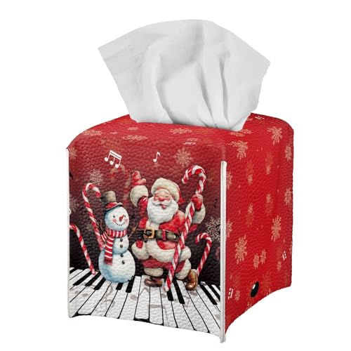 Gearider Taschentuchbox mit Weihnachtsmotiv, quadratisch, PU-Leder, Weihnachtsmann, Gesichtspapierboxen, für Tisch-, Nachttische, Badezimmer, Büro Gearider Taschentuchbox mit Weihnachtsmotiv, quadratisch, PU-Leder, Weihnachtsmann, Gesichtspapierboxen, für Tisch-, Nachttische, Badezimmer, Büro von gearider