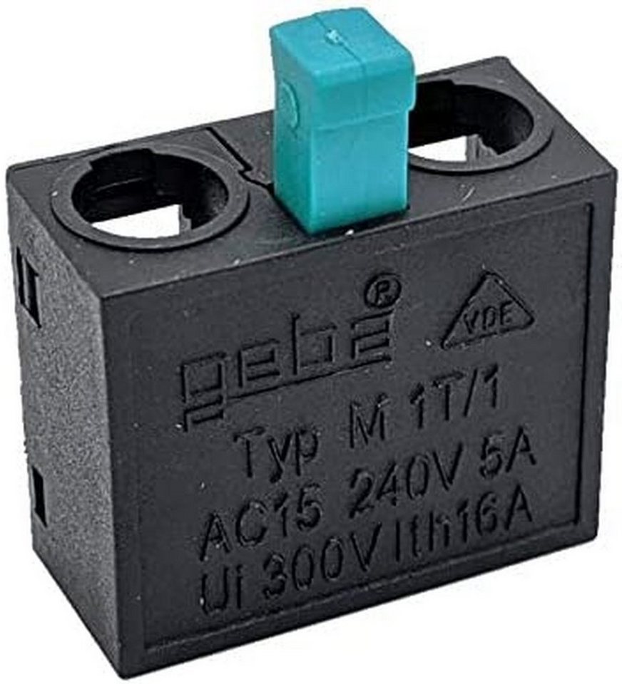geba Schalter M-1T/1 Mikrotaster Schalteinsatz Schlüsselschalter Grüner Stößel (1-St), Schliesser von geba
