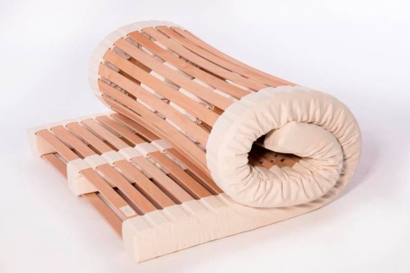 Rollrost Premium Schlafsystem – metallfrei – individuell verstellbar, geborgenschlafen, Massivholz aus Buche, 100 % metallfreie Konstruktion von geborgenschlafen