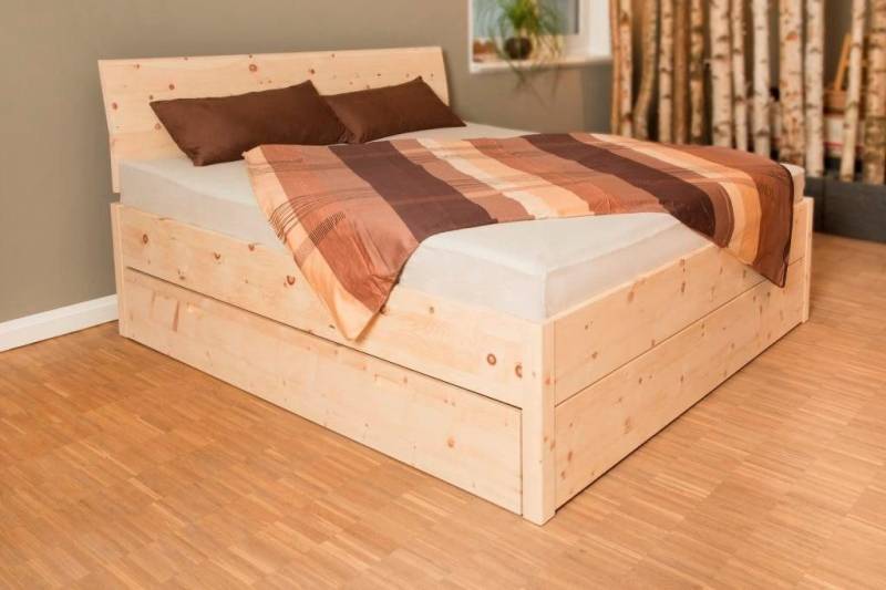geborgenschlafen Boxspringbett Zirbenholz Massivholz Bett, Hergestellt in Deutschland - Nachhaltig von geborgenschlafen