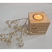 Trostlicht Sternenkind, Kleine Füße, Erinnerungskerze, Kerze, Teelicht, Kerzenwürfel, Erinnerungslicht, Sternenkinder, Trost, Trauerwürfel von gedankenwerke