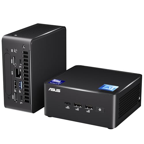 ASUS NUC 14 Pro AI Mini PC, Ultra 7 155H (16C/22T, bis zu 4.8GHz) Mini Computer, 32GB DDR5 Ram & 1TB PCIe 4.0 SSD Desktop Computer Intel Arc Gpu/AI GC/AI Boost/AI Ready/BT5.3/WiFi 6E/8K/Win 11 Pro von geeknuc