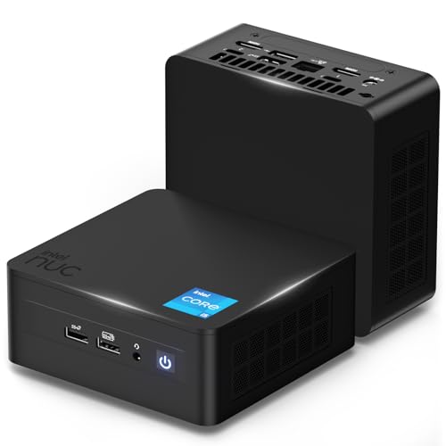Intel NUC 13 Pro Mini PC, Core i5-1340 Prozessor Mini Computer (12C/16T/12M Cache), 16GB DDR4 512GB SSD Mini PC Windows 11 Pro, NUC 13 i5 Mini Desktop PC/8K/4K Quad Display/WiFi6E/BT5.3/Thunderbolt 4 von geeknuc