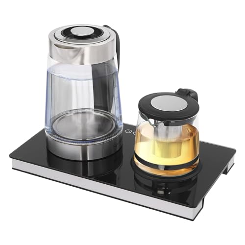 3in1 Glas Wasserkocher 2.5L Mini Wasserkocher Kaffeemaschine und Teekocher in einem Gerät, 1800 Watt - Wasserkocher Temperatureinstellung & Abschaltautomatik von gegeweeret