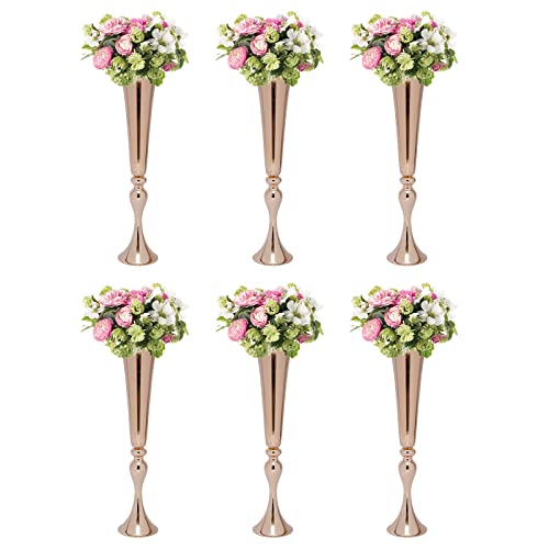 6 STK Hohe Blumenvase für Hochzeiten, Vasen Hochzeit Tischdeko, Goldener Blumenständer für Tische bei Hochzeitsessen, Partys, Jubiläen, Geburtstage, Eventdekoration 6 STK Hohe Blumenvase für Hochzeiten, Vasen Hochzeit Tischdeko, Goldener Blumenständer für Tische bei Hochzeitsessen, Partys, Jubiläen, Geburtstage, Eventdekoration von gegeweeret
