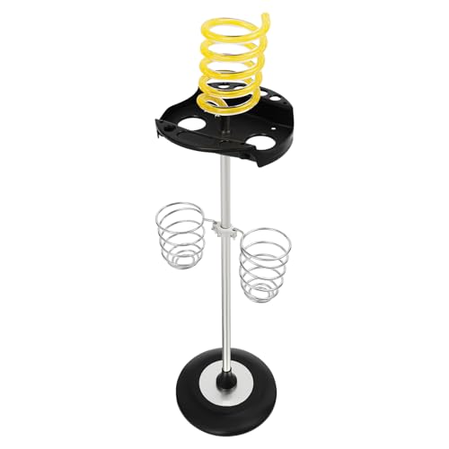 Föhn Halterung Standfuß, Fönhalter Haartrocknerhalter mit Tablett, Tragkraft 6kg für Haartrockner, Glätteisen, Lockenstab, Bürsten, Salon-Werkzeuge, Bodenstehend (Gelb) von gegeweeret