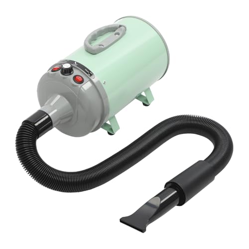 Hundefön Blower mit 4 Düsen - 2200W Profi Blower Hund, Leiser Hundepflege Trockner Gebläse für Hunde und Katzen (Grün) von gegeweeret