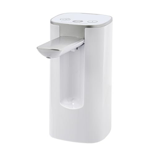 Tragbarer Wasserflaschen-Spender mit 1200mAh Akku – 3-Stufen-Wassermengenwahl (200ml/600ml/800ml), USB-C Ladung & Digitaldisplay für Büro/Camping (Weiß) von gegeweeret