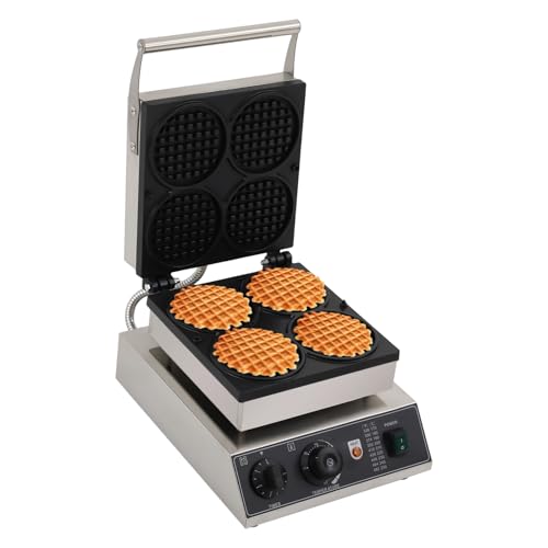 Waffeleisen Commercial Waffle Maker 4Pcs Nonstick 1750W Electric Waffle Machine 5 mins Köstliche Waffeln Automatische Temperaturregelung Waffelautomat für 4 Rundförmige Waffeln Waffeleisen Commercial Waffle Maker 4Pcs Nonstick 1750W Electric Waffle Machine 5 mins Köstliche Waffeln Automatische Temperaturregelung Waffelautomat für 4 Rundförmige Waffeln von gegeweeret