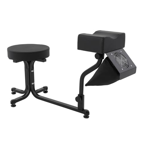 gegeweeretProfessioneller Pediküre-Hocker mit integriertem Staubabsaugsystem – 100kg Tragkraft & 2600 RPM Ventilator – Ergonomisches Design für Nagelstudios inkl. Staubbeutel (Schwarz) von gegeweeret