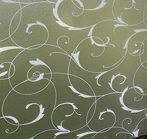 Statische Fensterfolie Vitrostatic Dekorfolie Scroll Flower - Ranken 67.5 cm x 150 cm von gekkofix