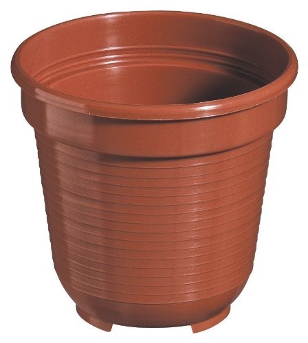 10er Set Pflanzkübel Blumentopf Standard 22 cm rund aus Kunststoff Sparpaket, Farbe:terracotta von geli Thermo Plastic