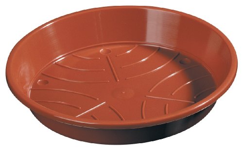 Blumentopf Untersetzer STANDARD rund aus Kunststoff, Farbe:terracotta;Durchmesser:8 cm von geli Thermo Plastic