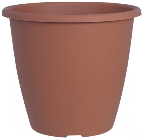 Pflanzkübel NEVADA rund aus Kunststoff, Farbe:terracotta;Durchmesser:10 cm von geli Thermo Plastic