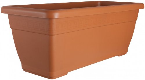 Pflanzkübel PLATO aus Kunststoff in verschiedenen Farben, Farben:terracotta 06;Länge:80 cm von geli Thermo Plastic