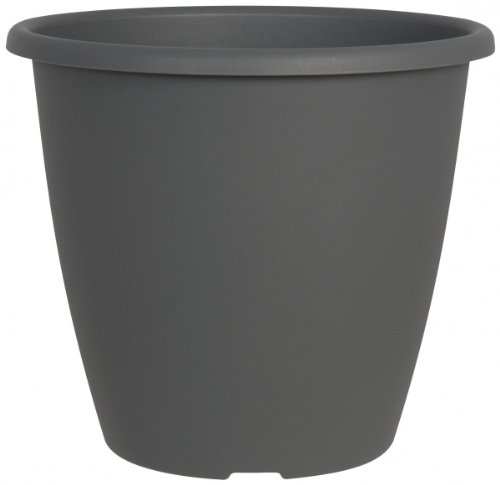 geli Thermo Plastic Pflanzkübel Nevada rund aus Kunststoff, Farbe:anthrazit;Durchmesser:17 cm von geli Thermo Plastic