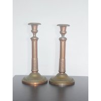 Lot Nr 581 2Er Paar Große Vintage Kerzenhalter Kerzenständer Frankreich ? Kupfer Zinn von gemcombination
