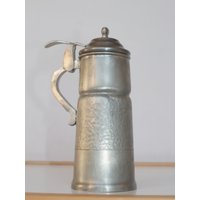Lot Nr 983 Vintage Zinndose Der Marke Tele Zinn Norge Skandinavisch Handarbeit in Norwegen Deckel Bierkrug Becher von gemcombination