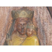 Lot Nr. 312 Alte Vintage Antike Jungfrau Mutter Maria Madonna Mit Kind Jesus Made in Belgien Cerecast Marke Hängende Statue Figur von gemcombination
