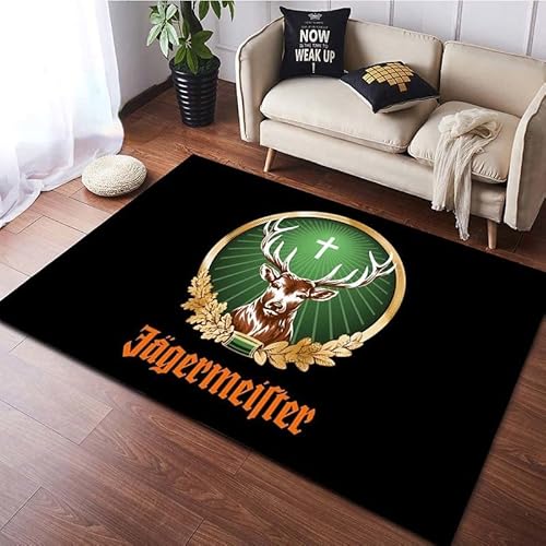 gemel Ja-Germ-Eister Logo Muster Flanell Teppich Home Decor Boden Tisch Teppiche Fußpolster Krabbelmatte 80X120CM von gemel