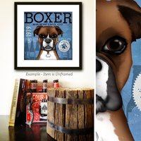 "Boxer Hund Bierbrauen "Giclee" Signierter Künstlerdruck Von Stephen Fowler Pick A Size." von geministudio