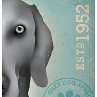 Weimaraner Coffee Dog Company Vintage-Stil Grafik Kunstwerk Giclee Archival Print Von Stephen Fowler Wählen Sie Eine Größe von geministudio