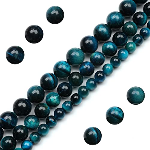 108 Stück 10 mm natürliche Aquamarin-Tigerauge-Edelsteinperlen, runde Perlen, lose Perlen zur Schmuckherstellung 108 Stück 10 mm natürliche Aquamarin-Tigerauge-Edelsteinperlen, runde Perlen, lose Perlen zur Schmuckherstellung von generic